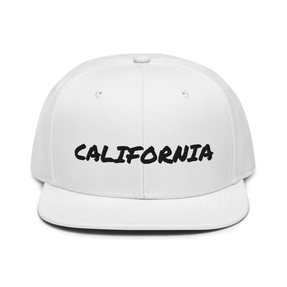 Snapback Hat "1053-0011 California (Black Logo)"