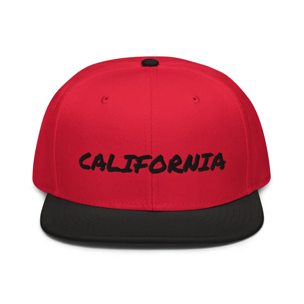 Snapback Hat "1053-0011 California (Black Logo)"