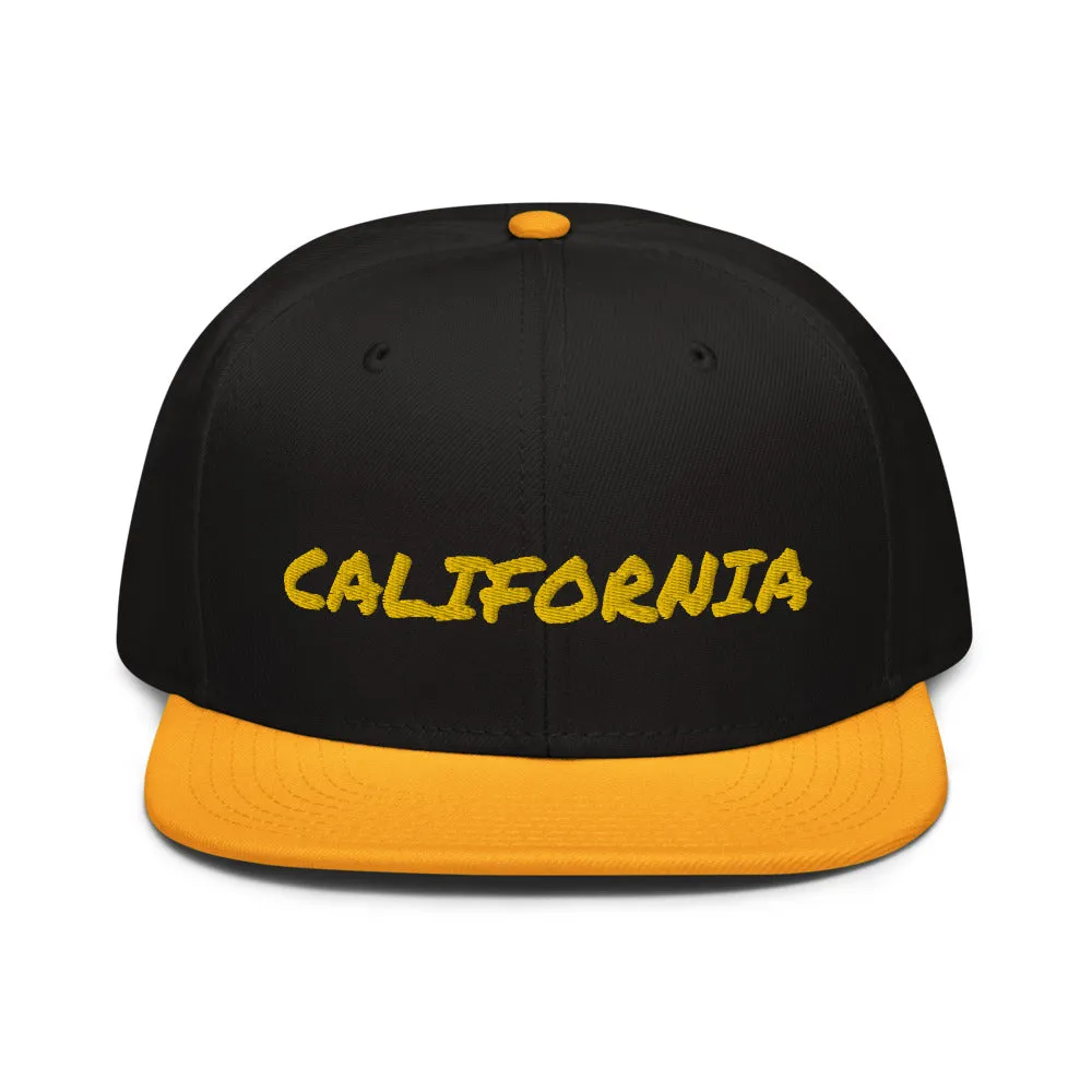Snapback Hat "1053-0011 California (Yellow Logo)"