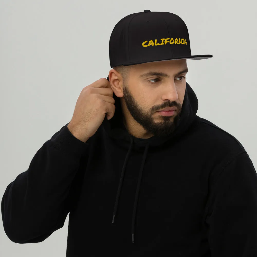 Snapback Hat "1053-0011 California (Yellow Logo)"