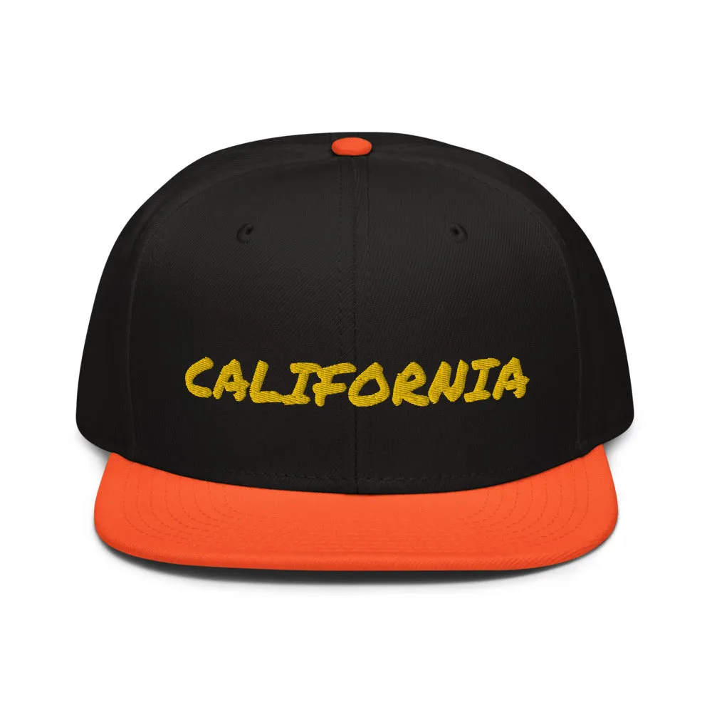 Snapback Hat "1053-0011 California (Yellow Logo)"