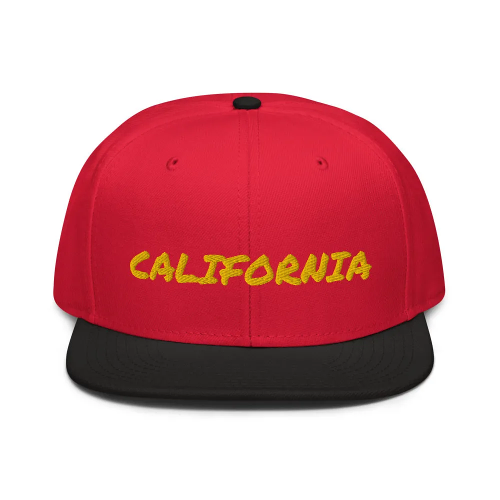 Snapback Hat "1053-0011 California (Yellow Logo)"