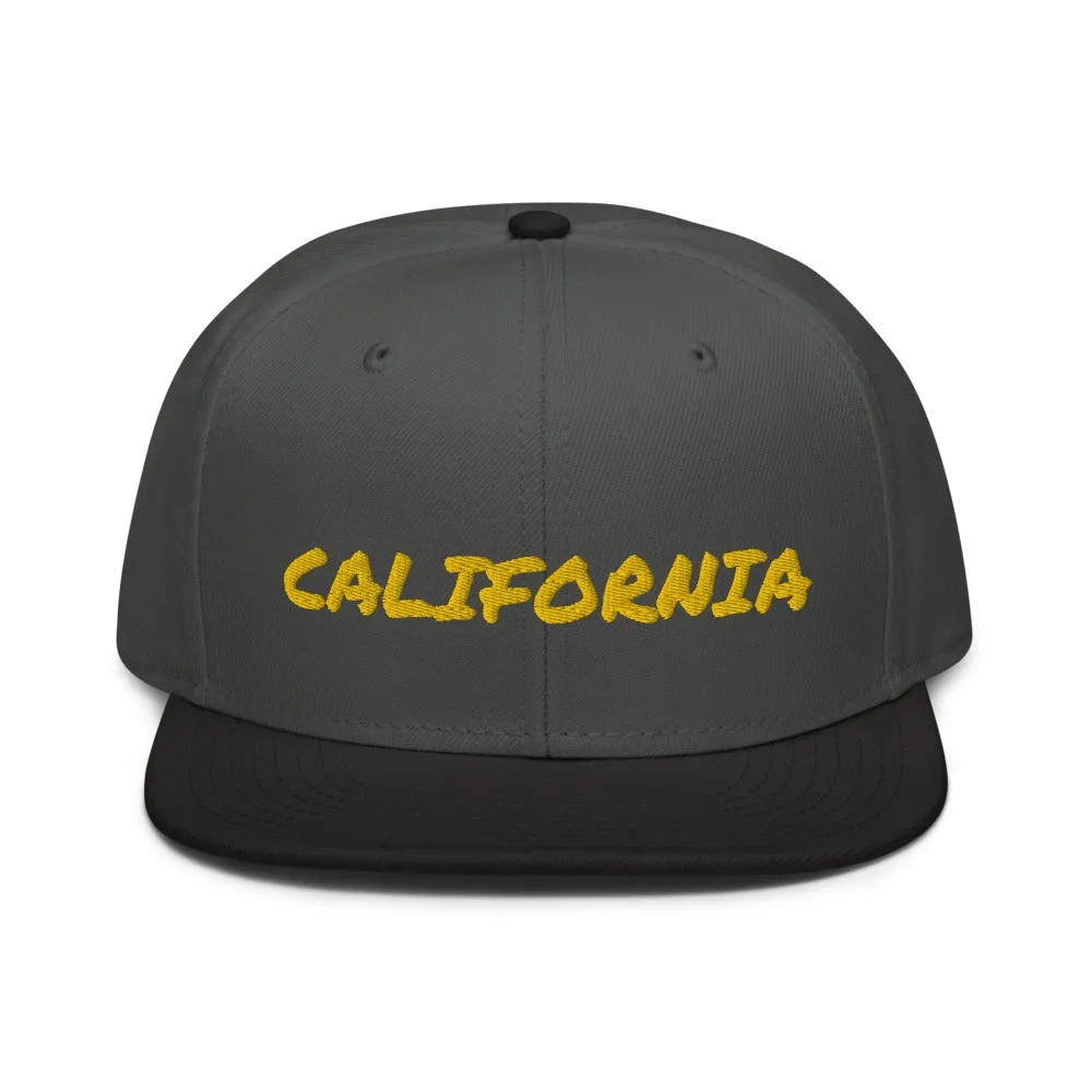 Snapback Hat "1053-0011 California (Yellow Logo)"