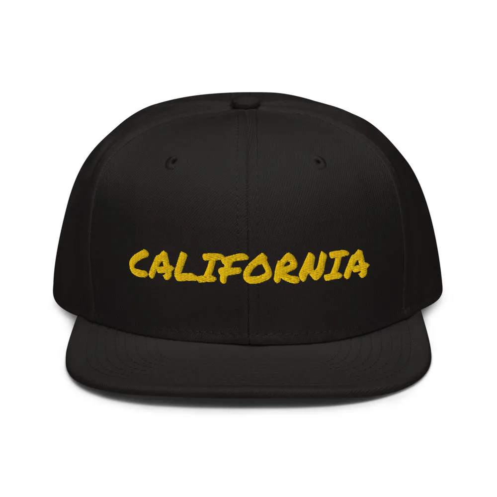 Snapback Hat "1053-0011 California (Yellow Logo)"