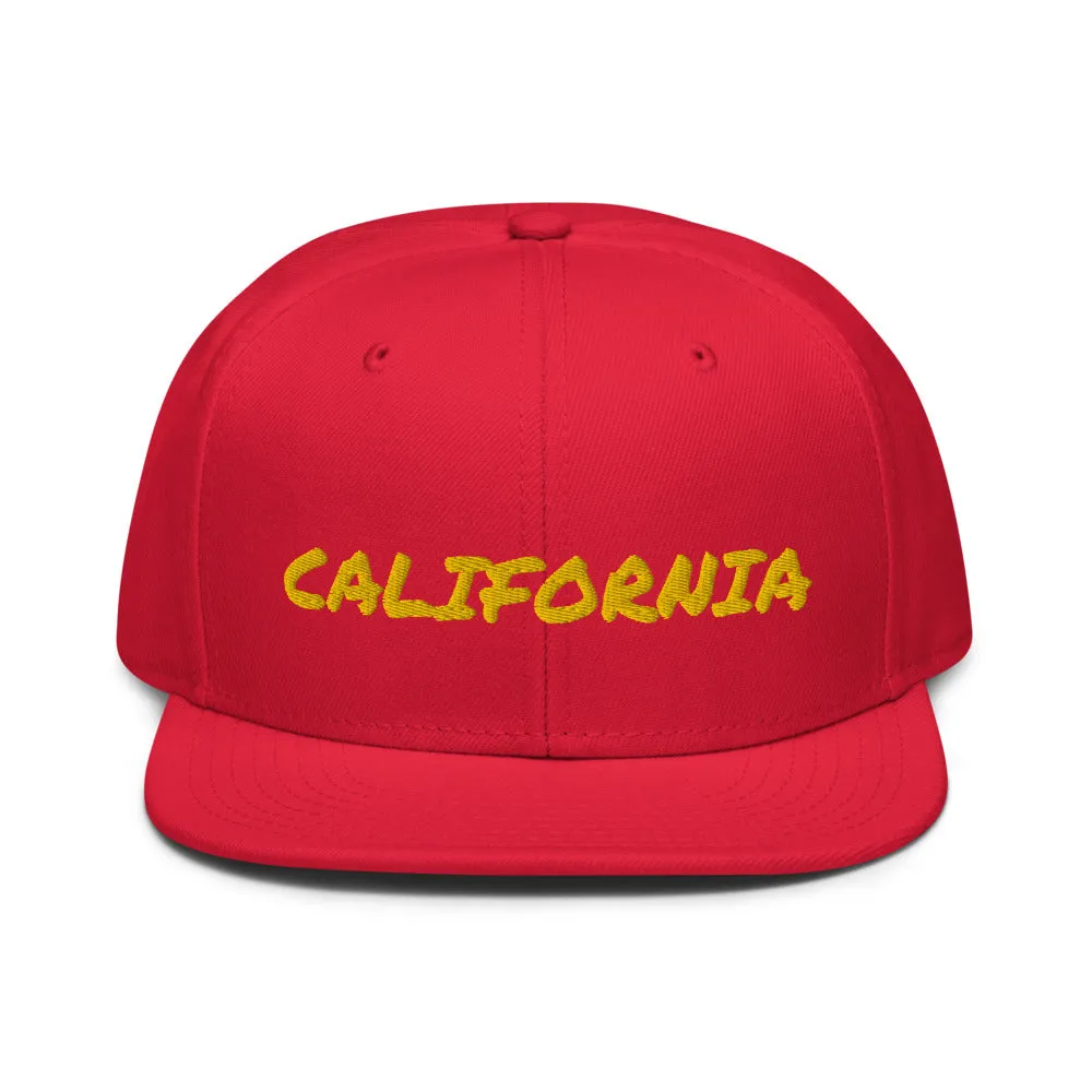 Snapback Hat "1053-0011 California (Yellow Logo)"