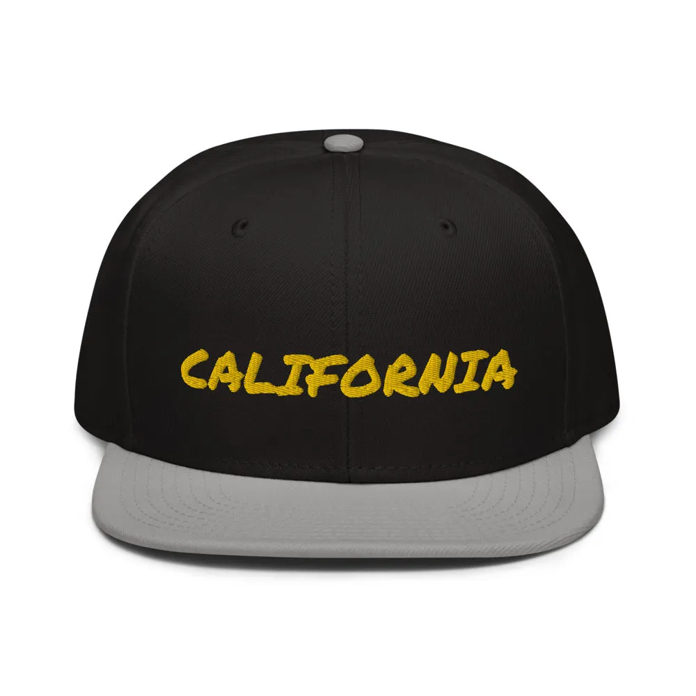 Snapback Hat "1053-0011 California (Yellow Logo)"