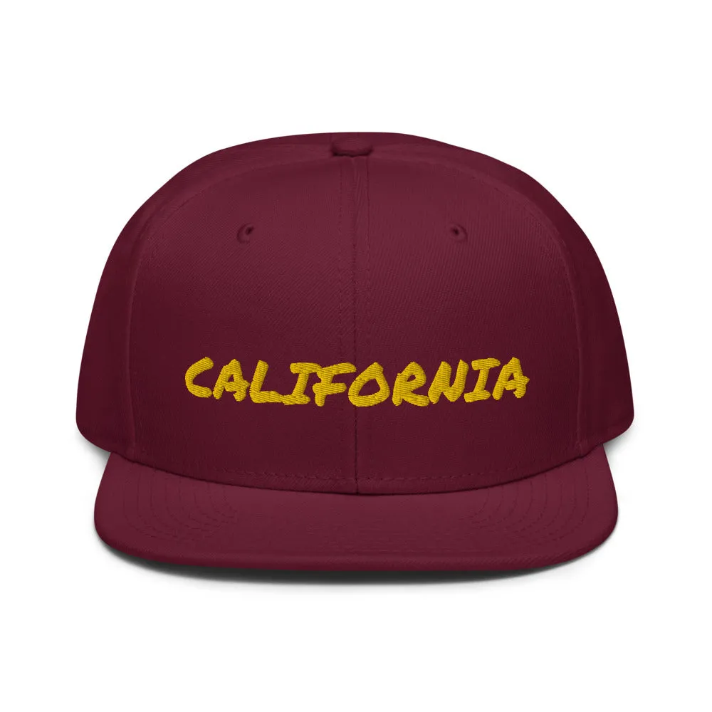 Snapback Hat "1053-0011 California (Yellow Logo)"