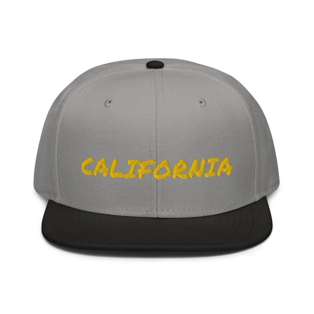 Snapback Hat "1053-0011 California (Yellow Logo)"