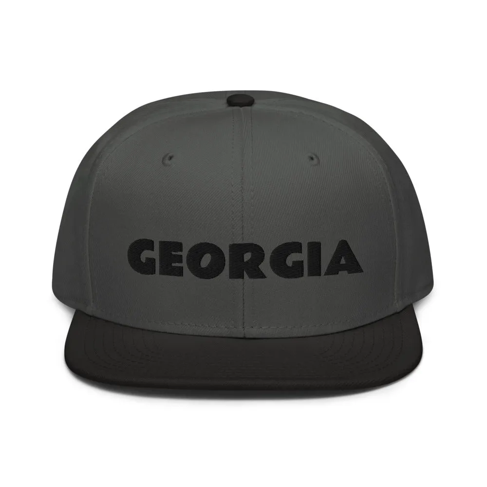 Snapback Hat "1053-0091 Georgia (Black Logo)"