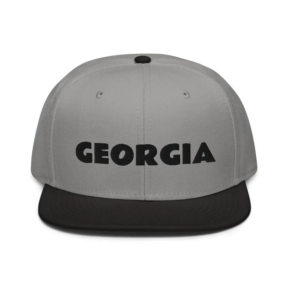 Snapback Hat "1053-0091 Georgia (Black Logo)"