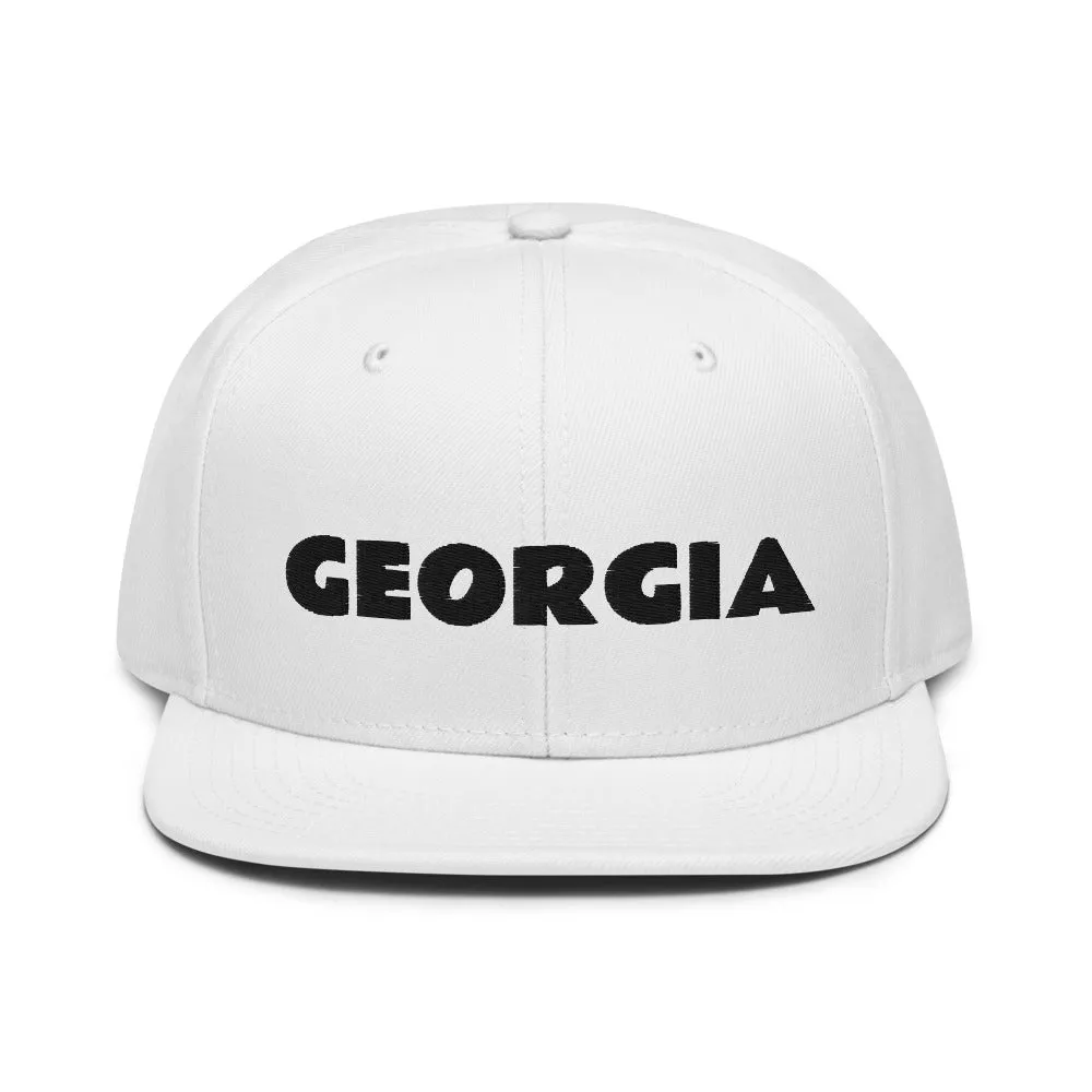 Snapback Hat "1053-0091 Georgia (Black Logo)"