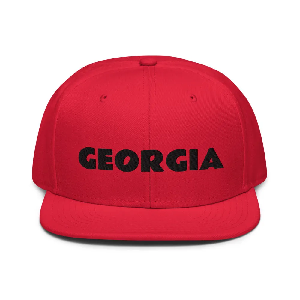 Snapback Hat "1053-0091 Georgia (Black Logo)"