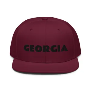 Snapback Hat "1053-0091 Georgia (Black Logo)"