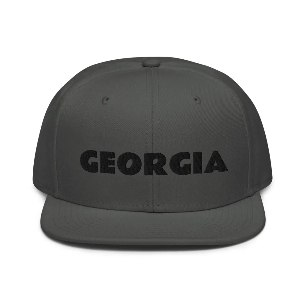 Snapback Hat "1053-0091 Georgia (Black Logo)"
