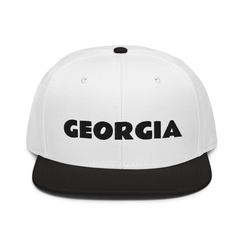 Snapback Hat "1053-0091 Georgia (Black Logo)"