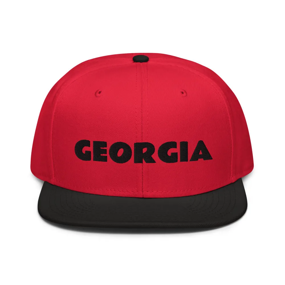 Snapback Hat "1053-0091 Georgia (Black Logo)"