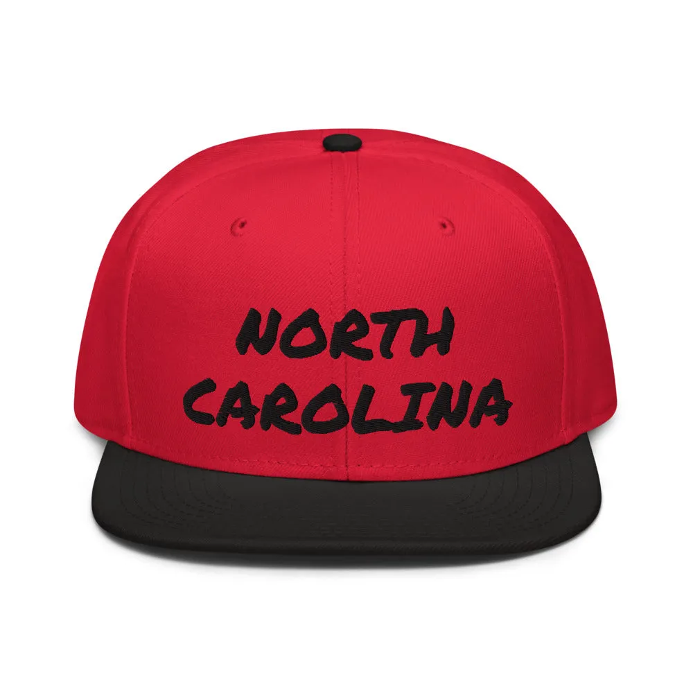 Snapback Hat "1053-0101 North Carolina (Black Logo)"