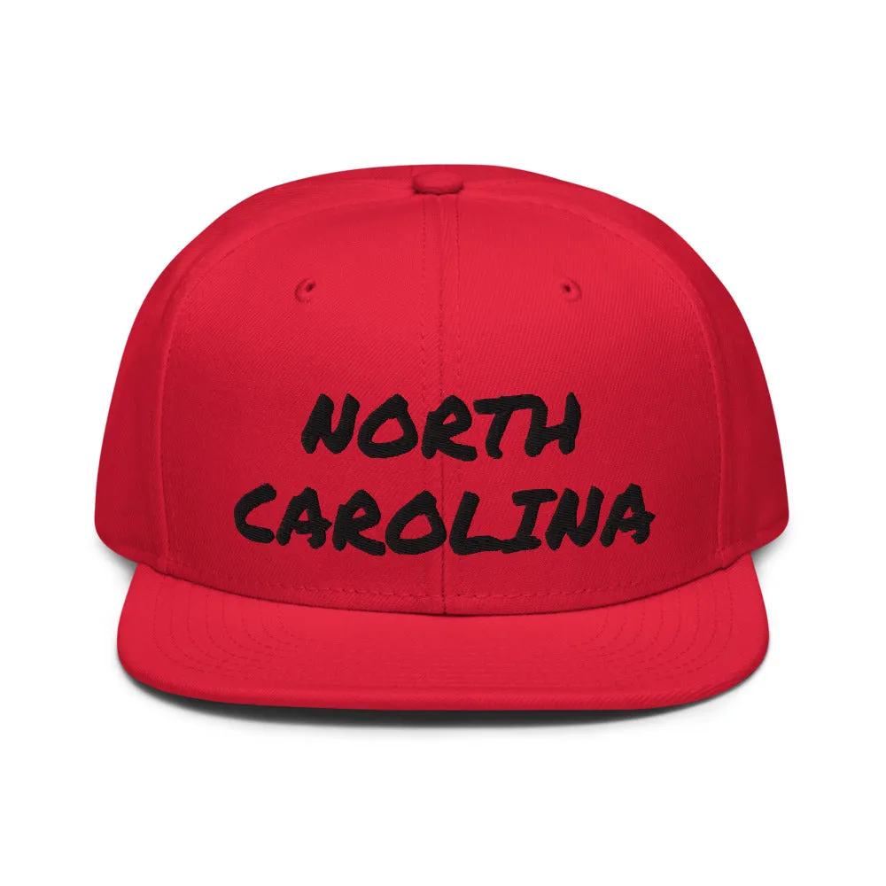 Snapback Hat "1053-0101 North Carolina (Black Logo)"