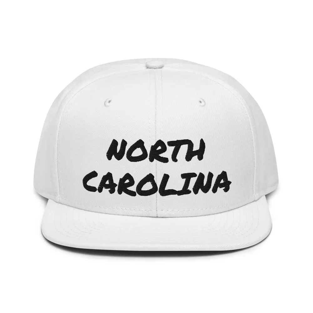 Snapback Hat "1053-0101 North Carolina (Black Logo)"