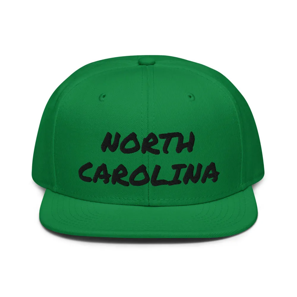 Snapback Hat "1053-0101 North Carolina (Black Logo)"