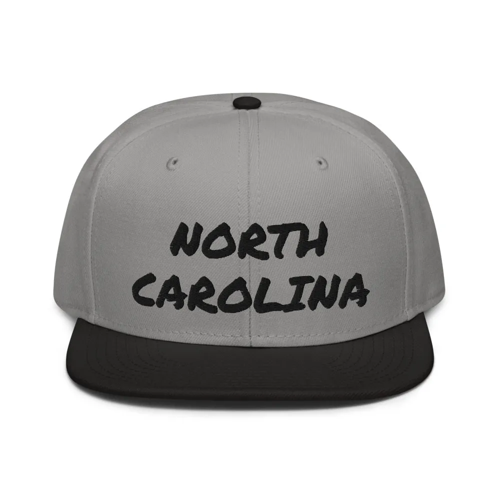 Snapback Hat "1053-0101 North Carolina (Black Logo)"