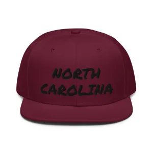 Snapback Hat "1053-0101 North Carolina (Black Logo)"