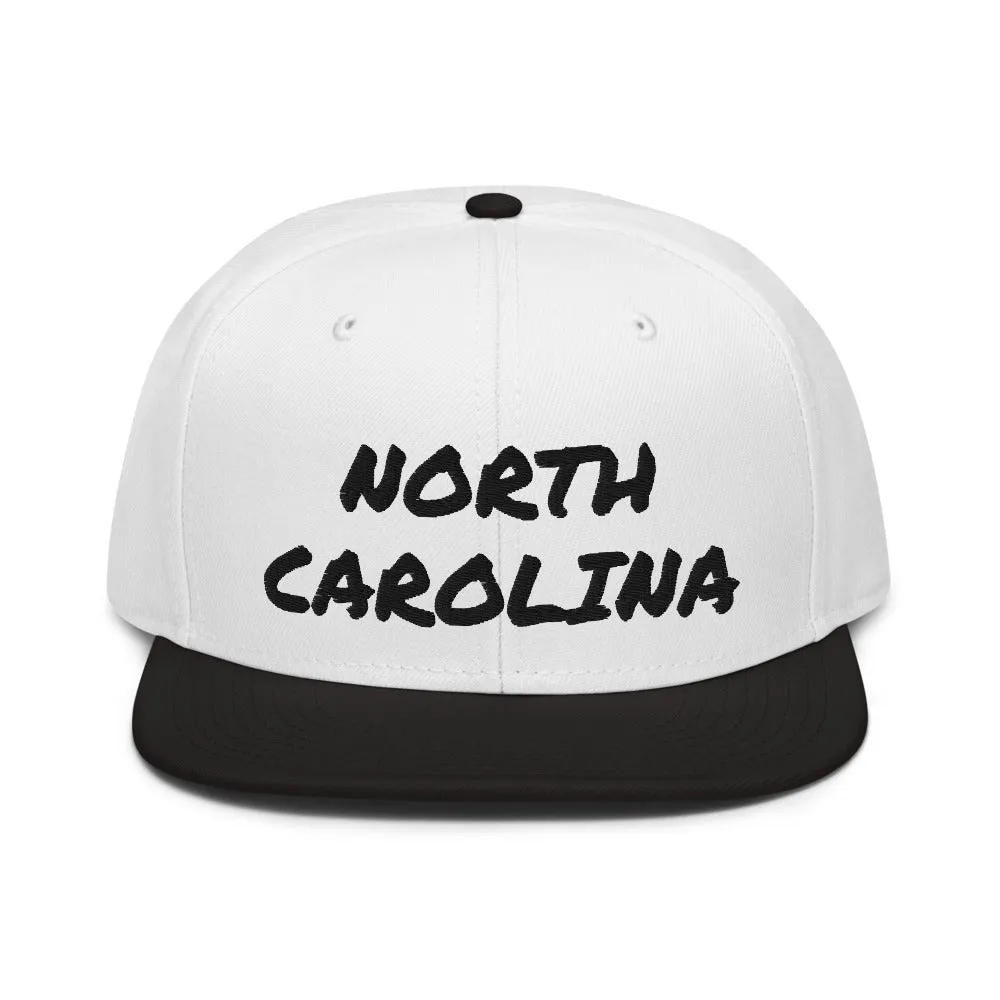 Snapback Hat "1053-0101 North Carolina (Black Logo)"