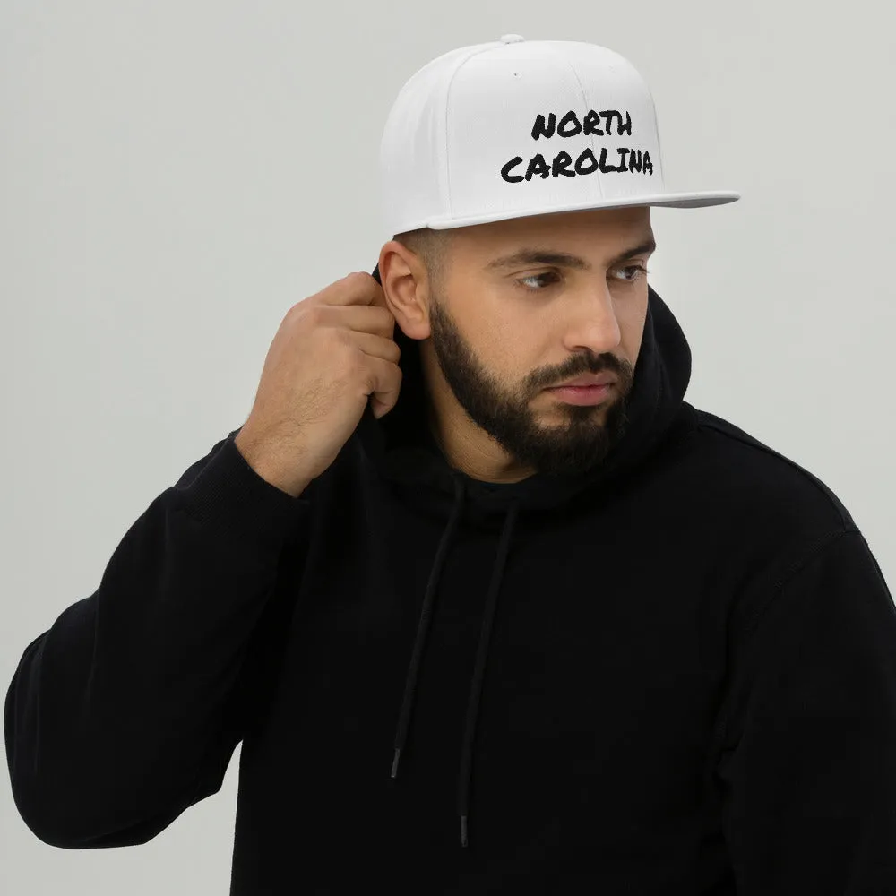 Snapback Hat "1053-0101 North Carolina (Black Logo)"