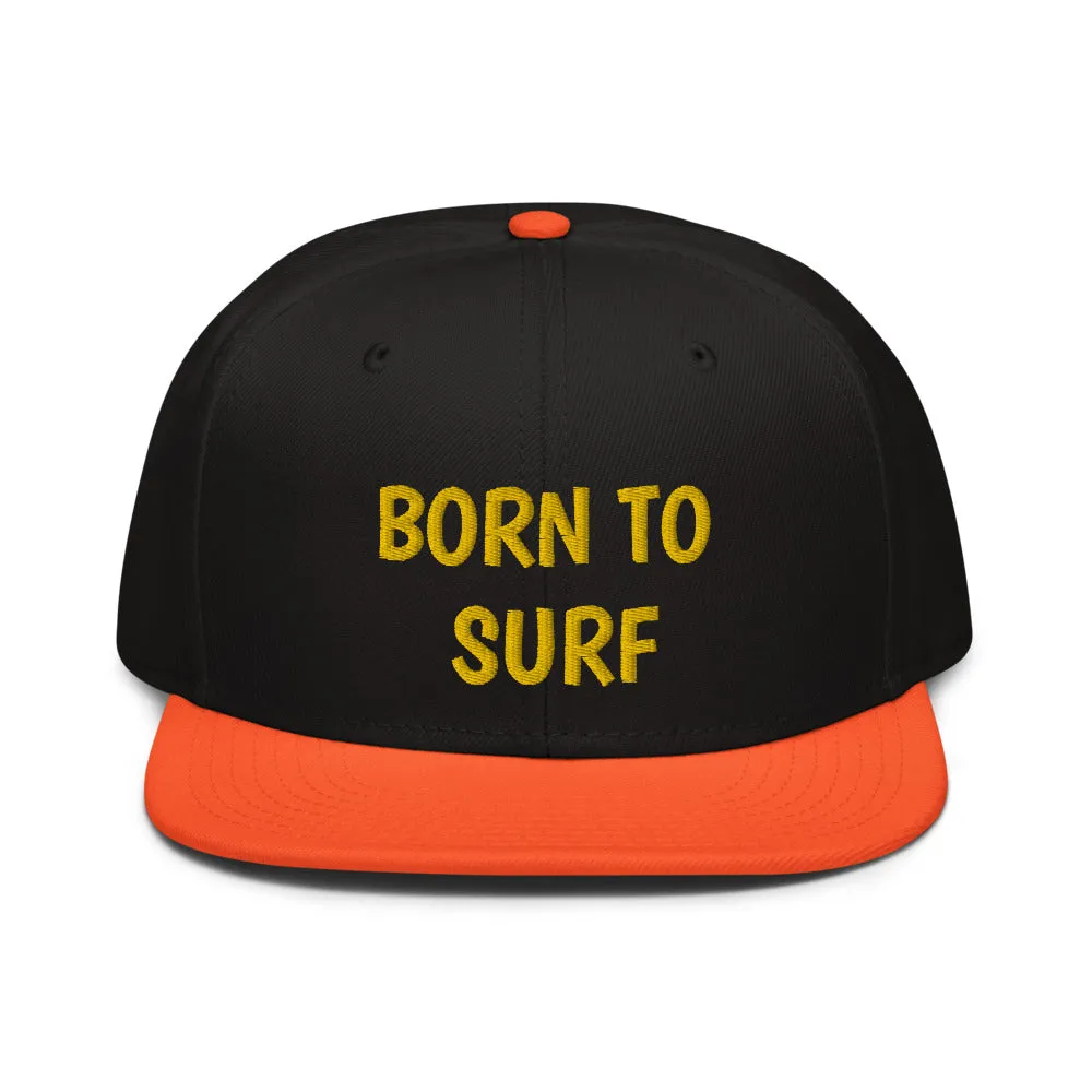 Snapback Hat "2051-0031 Born To Play Surf (Yellow Logo)"