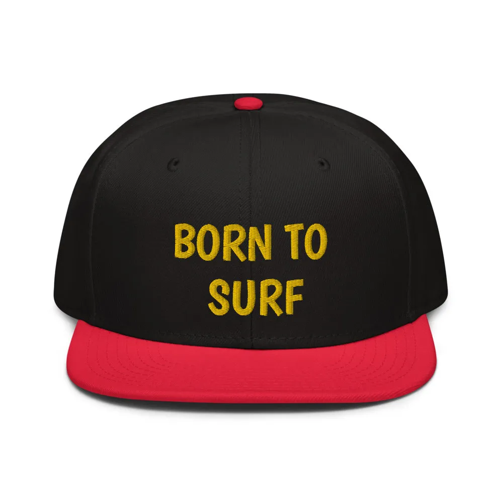 Snapback Hat "2051-0031 Born To Play Surf (Yellow Logo)"