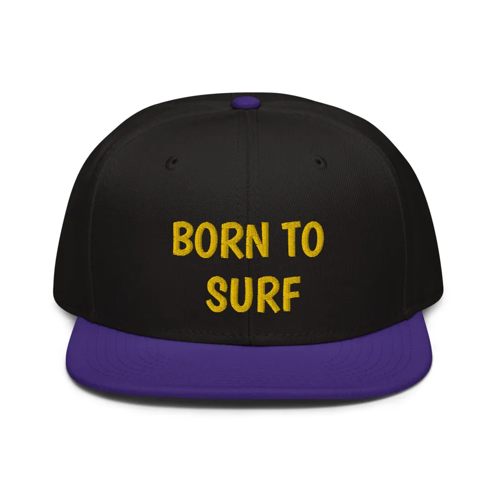 Snapback Hat "2051-0031 Born To Play Surf (Yellow Logo)"