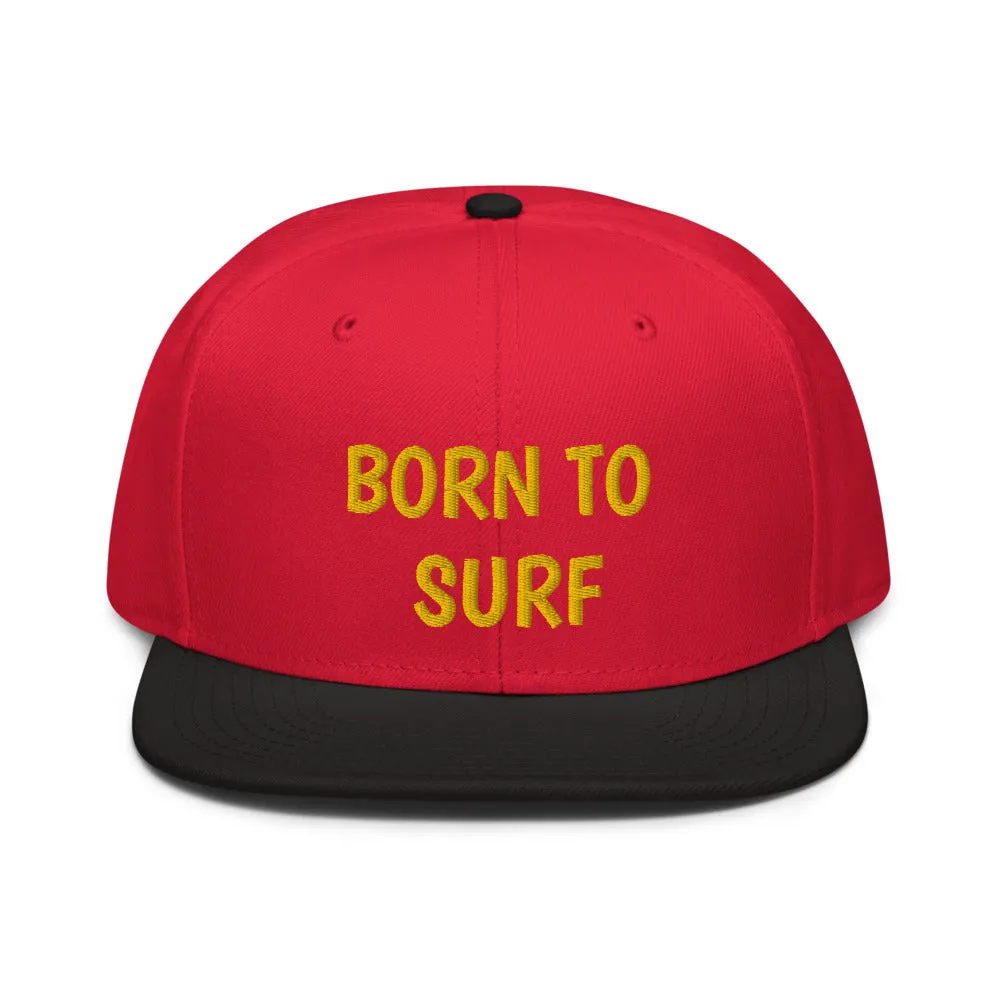 Snapback Hat "2051-0031 Born To Play Surf (Yellow Logo)"