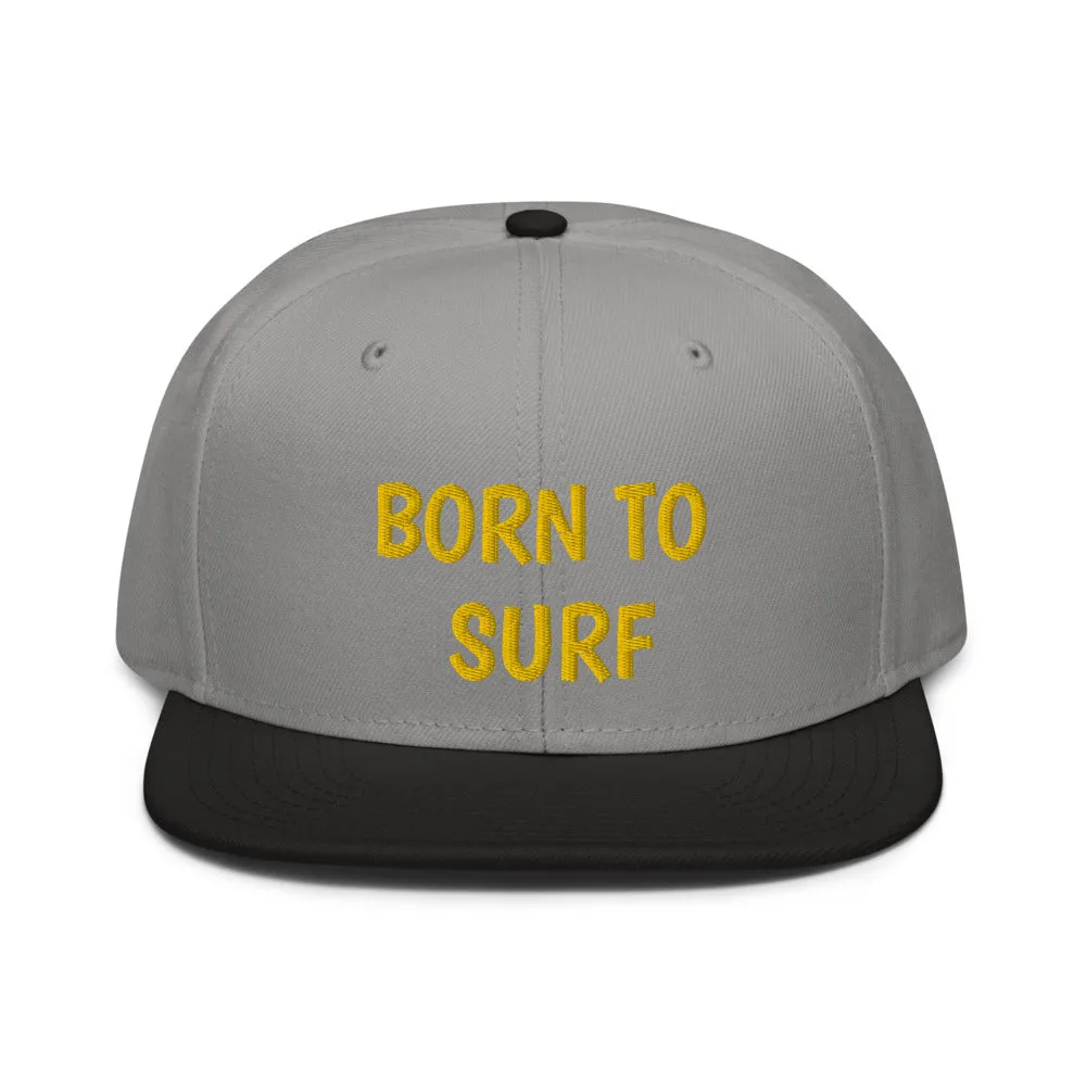 Snapback Hat "2051-0031 Born To Play Surf (Yellow Logo)"