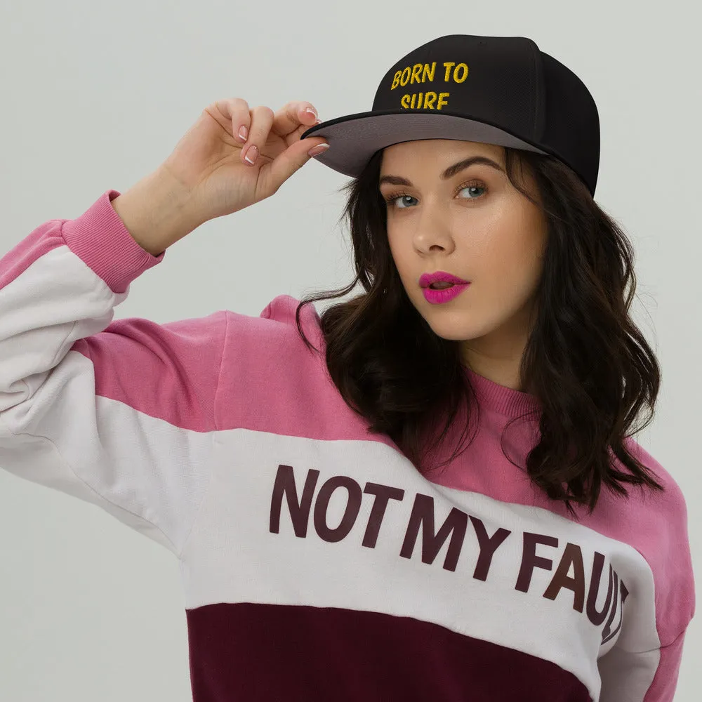 Snapback Hat "2051-0031 Born To Play Surf (Yellow Logo)"