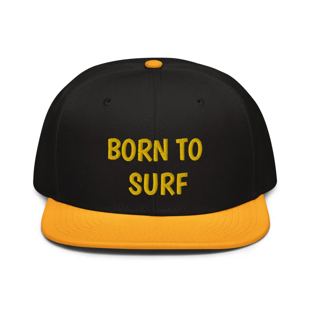 Snapback Hat "2051-0031 Born To Play Surf (Yellow Logo)"