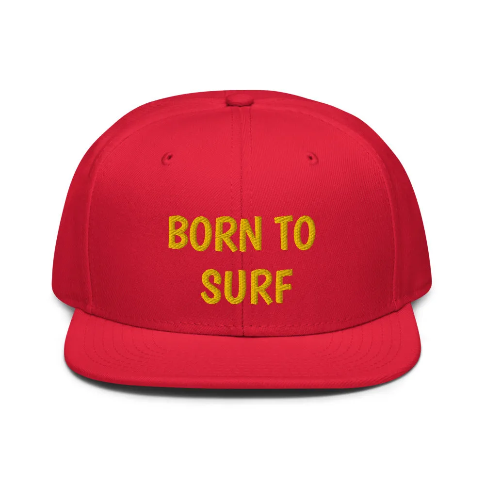 Snapback Hat "2051-0031 Born To Play Surf (Yellow Logo)"