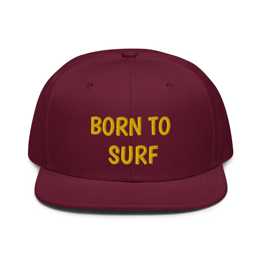 Snapback Hat "2051-0031 Born To Play Surf (Yellow Logo)"