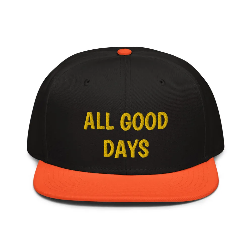 Snapback Hat "2052-0031 All Good Days (Yellow Logo)"