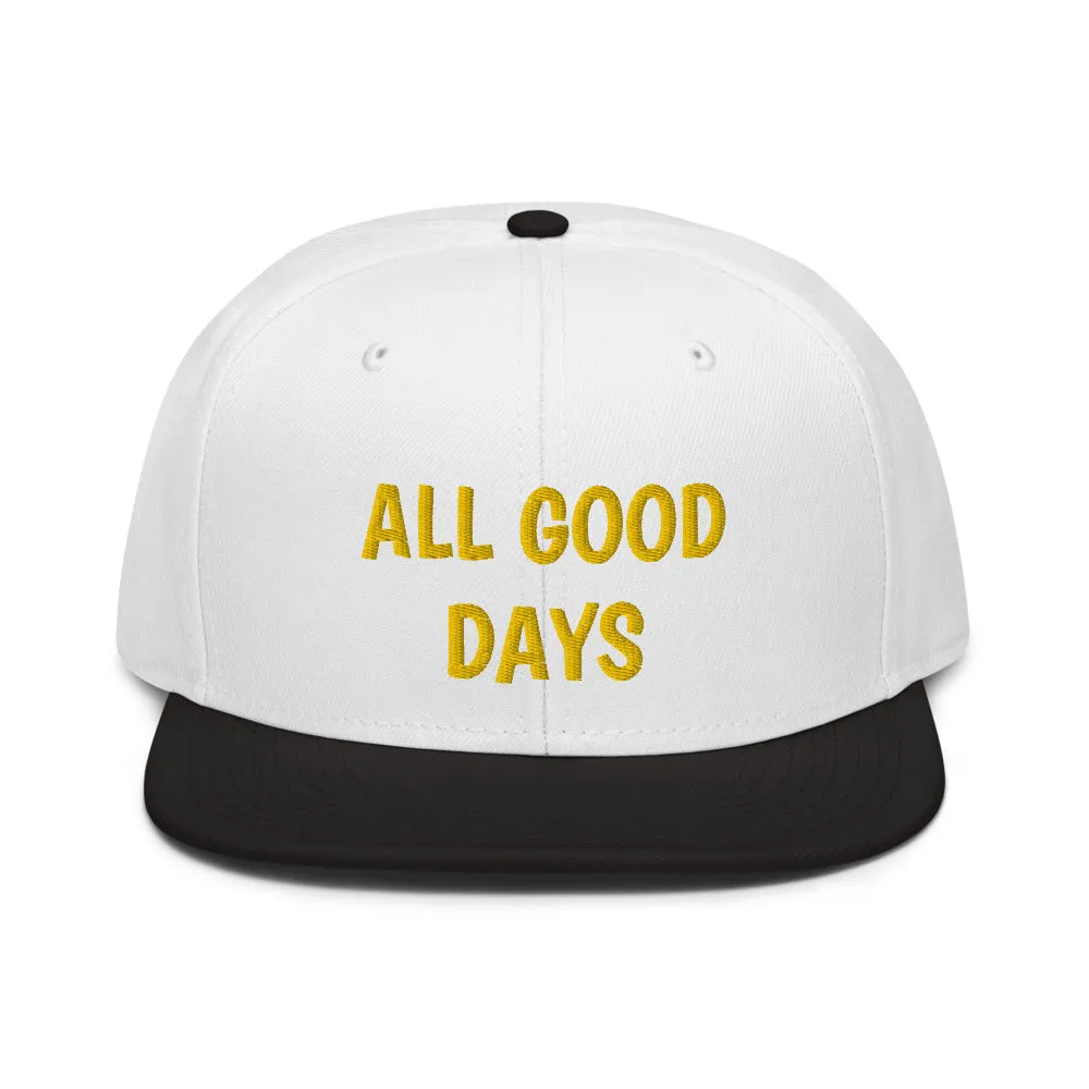 Snapback Hat "2052-0031 All Good Days (Yellow Logo)"