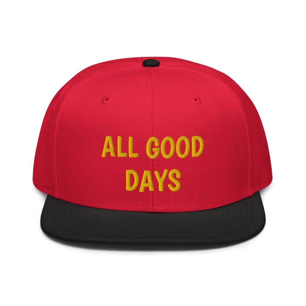Snapback Hat "2052-0031 All Good Days (Yellow Logo)"