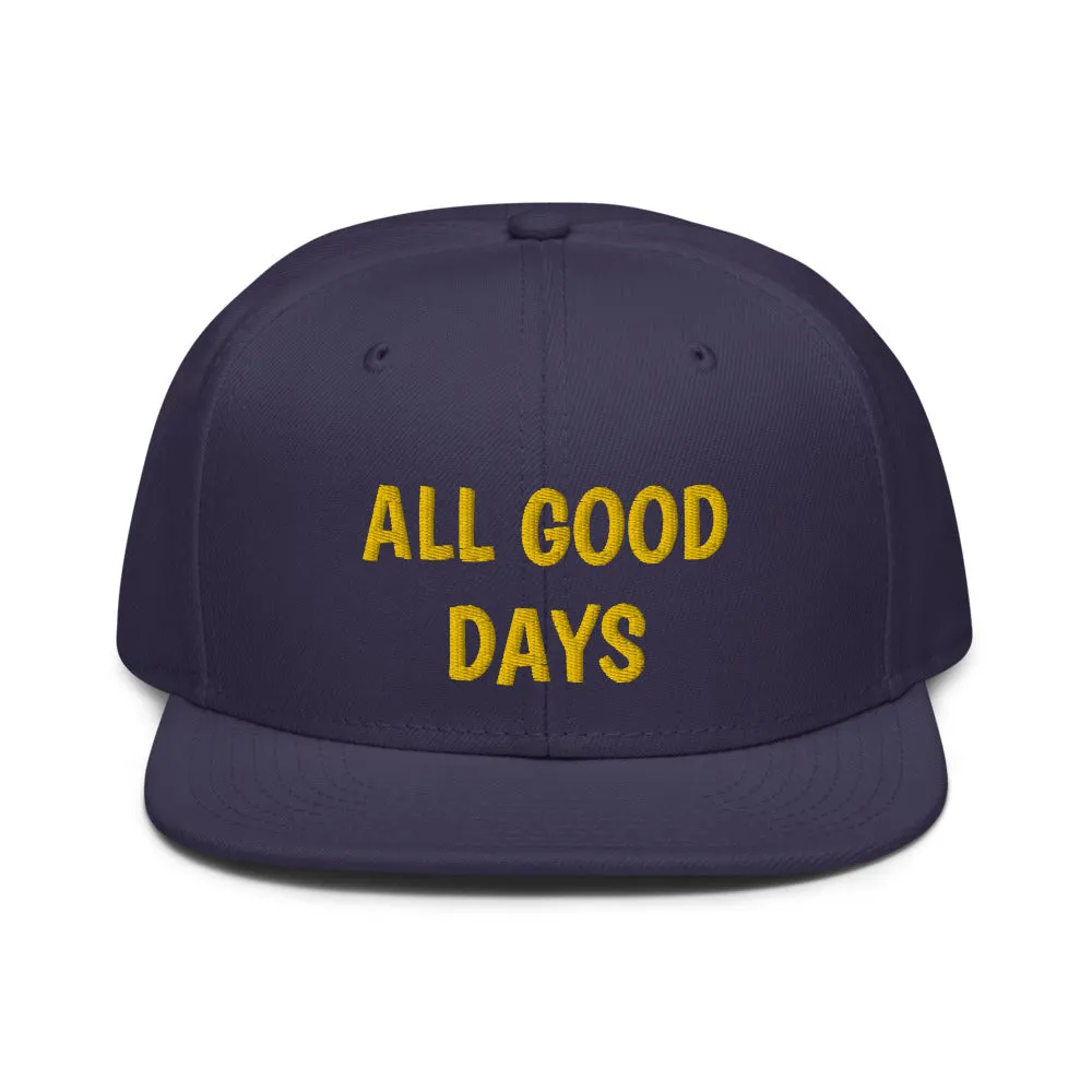 Snapback Hat "2052-0031 All Good Days (Yellow Logo)"