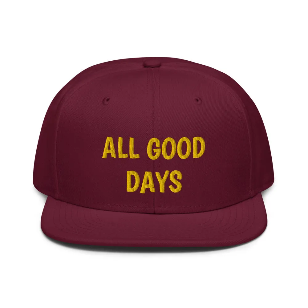 Snapback Hat "2052-0031 All Good Days (Yellow Logo)"
