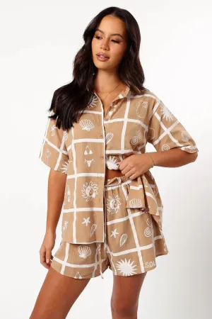 Soleil Short Set Tan