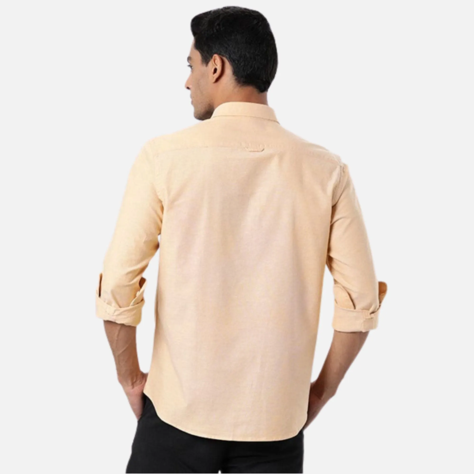 Solid Full Sleeve Cotton Stretch Shirt
