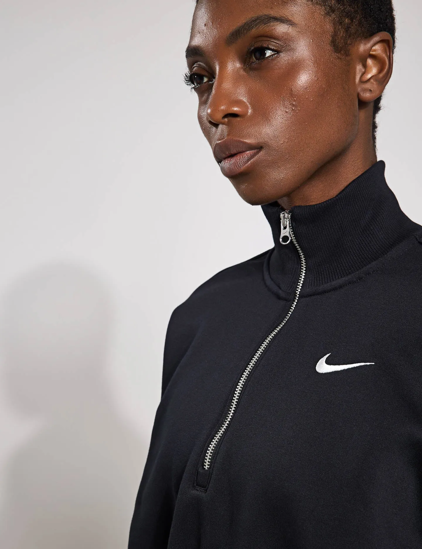 Sportswear Phoenix Fleece Cropped Sweatshirt - Black/Sail
