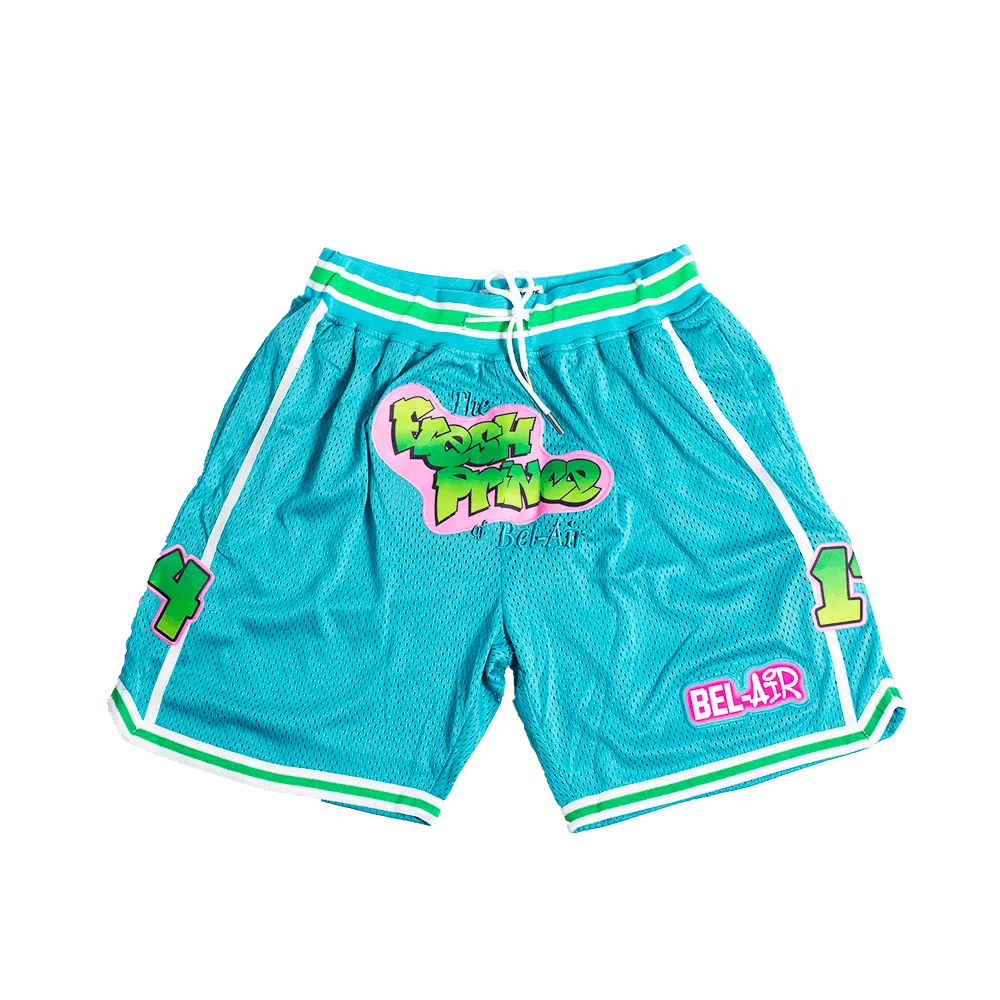 SPRAYPAINT FRESH PRINCE BASKETBALL SHORTS LT BLUE