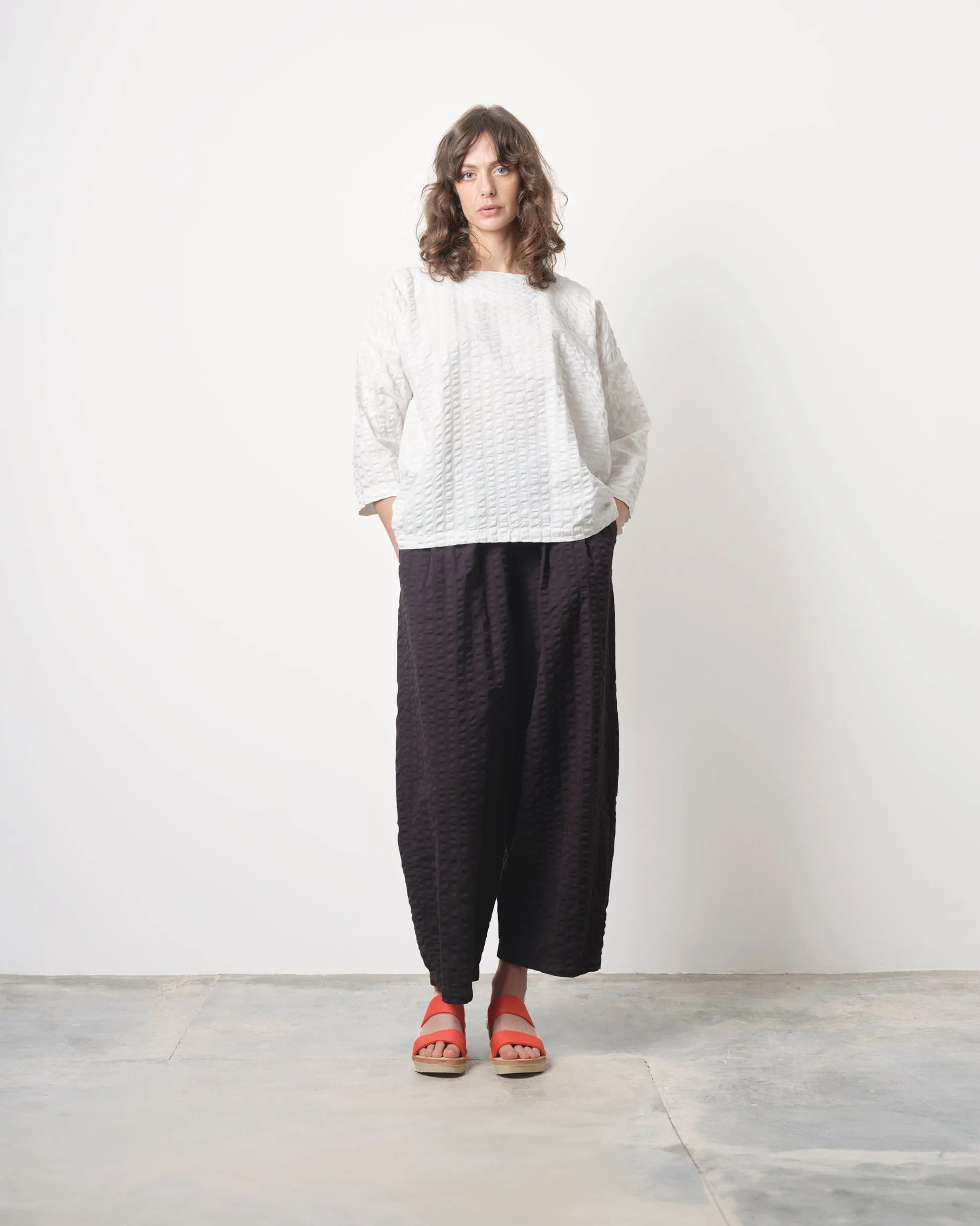 Square Neck Top in White