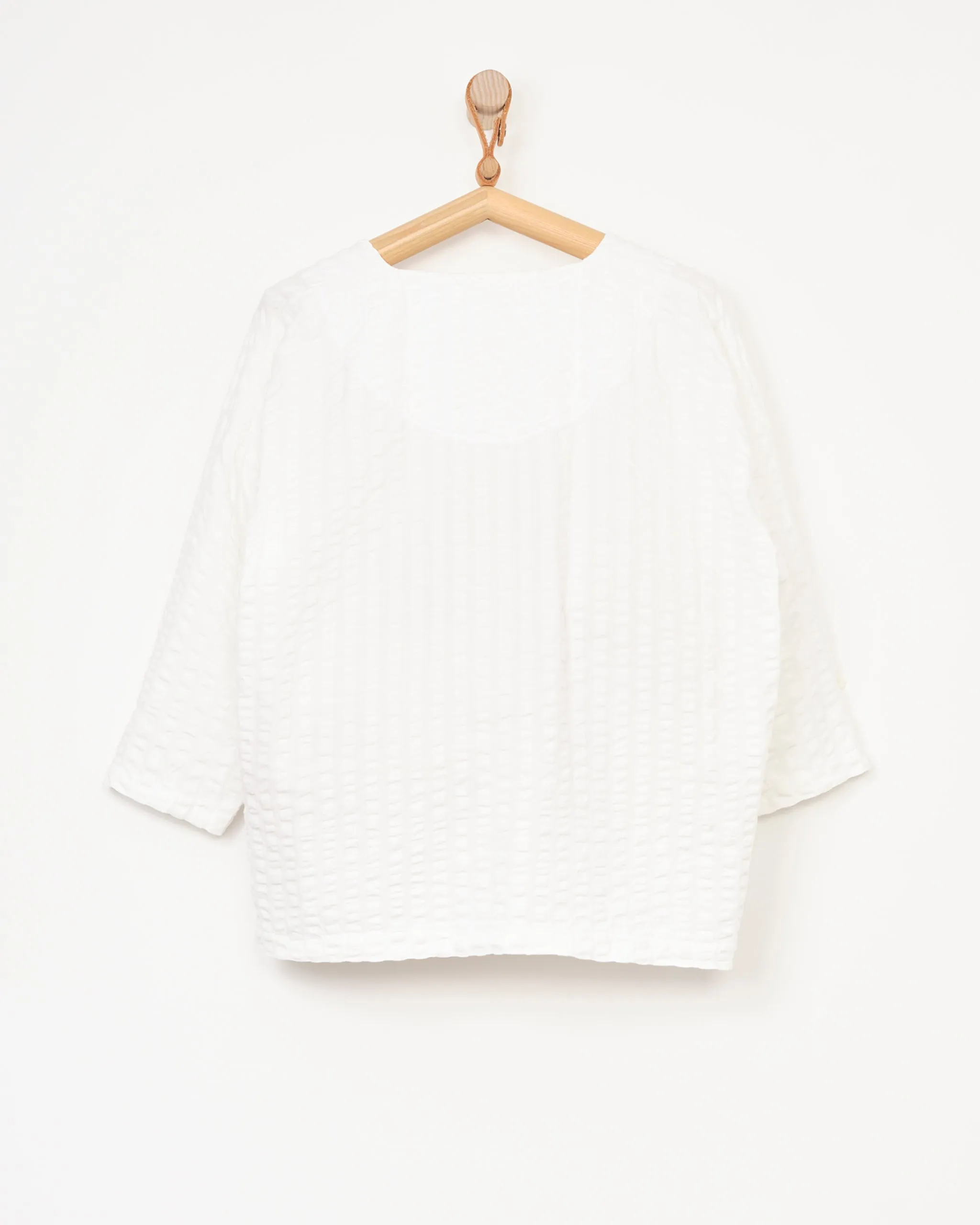 Square Neck Top in White