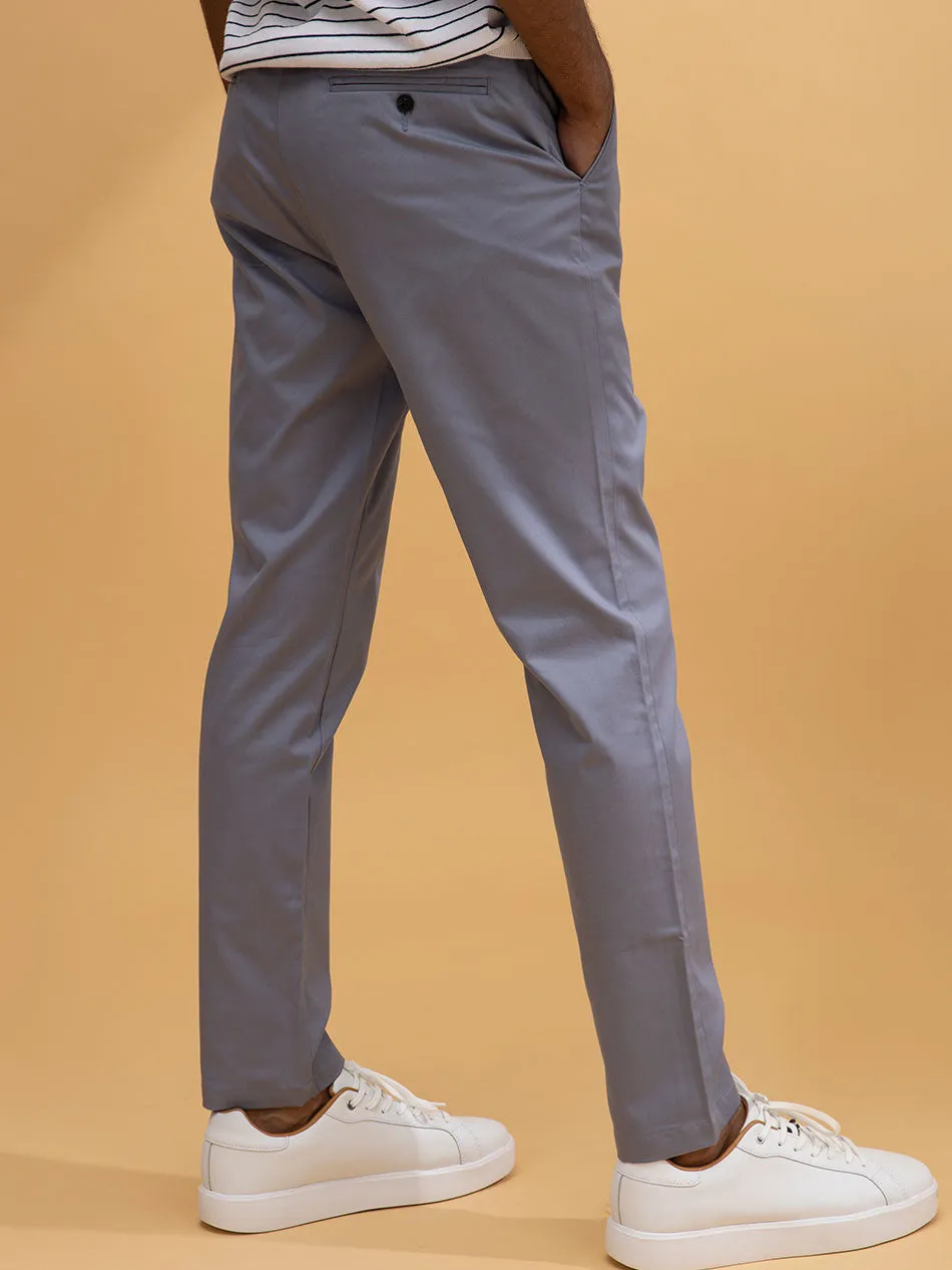 STEEL GREY TWILL CHINOS