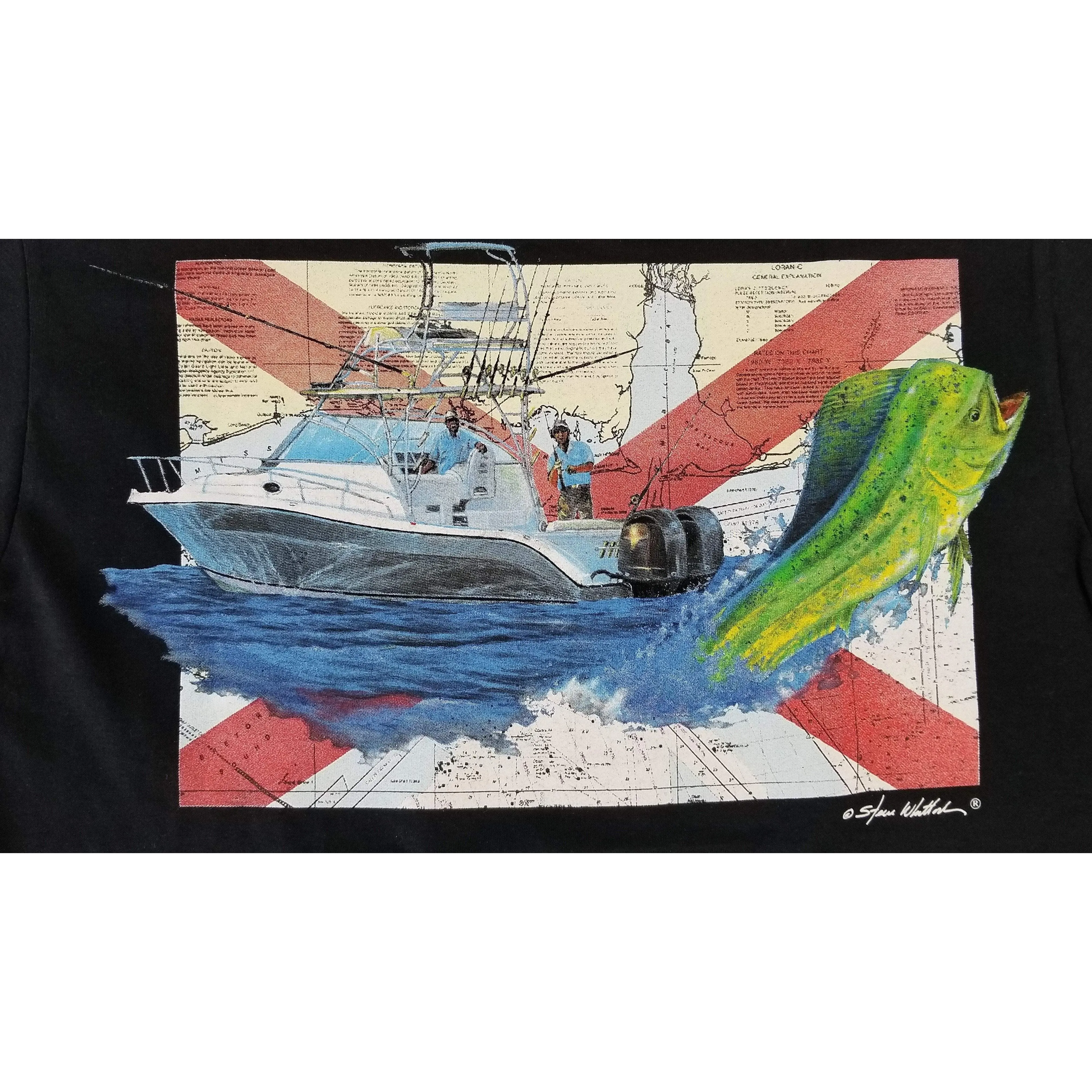 Steve Whitlock Signature Men's AL Flag Gulf Dolphin SS Shirts